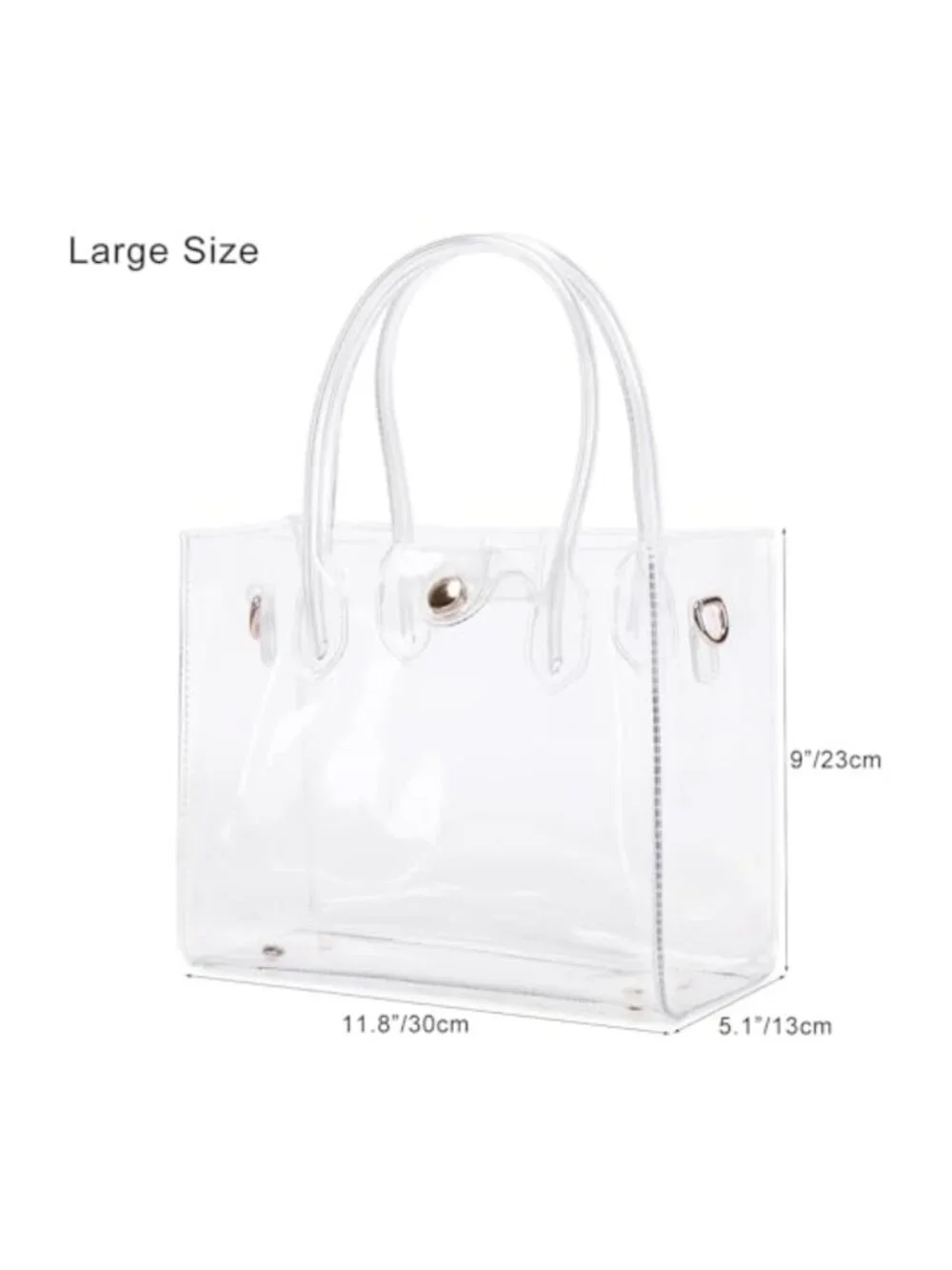 Clear Tote Bag Stadium Approved PVC Plastic See Through Crossbody